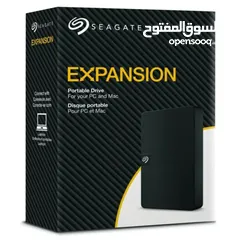  1 محرك الأقراص الصلبة الخارجي المحمول Seagate Expansion USB 3.0 بسعة 1 تيرابايت، أسود