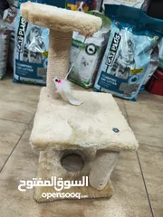  2 خداشة قطط فاخرة: احمِ أثاثك بأناقة! مصنوعة من أجود أنواع الخشب والتاتان، توفر لقطتك متعة اللعب