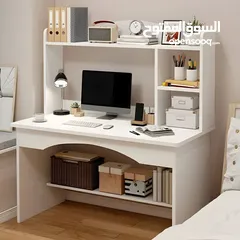  17 مكتب دراسي كامل متكامل مكتب مثالي مع سطح مكتب واسع خشب مقاوم للخدوش وسهل التنظيف والتركيب
