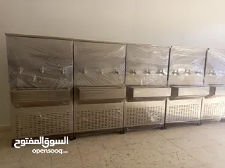  9 مبرد ماء ستانلس ستيل كامل فرنسي أصلي حنفيه كبس وحنفية قصبة