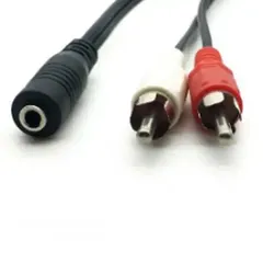  1 aux 3.5mm female to 2rca male