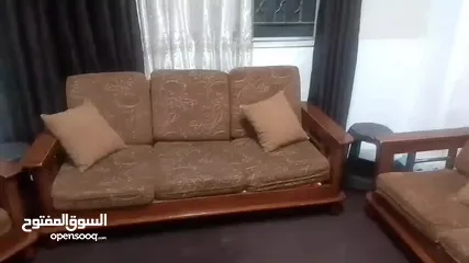  1 كنب خششب زان مستعمل بحاله وكاله