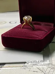  3 6 carat diamond ring with gold plated body