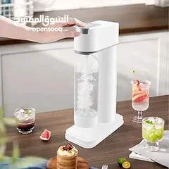  4 الة صنع المياه الغازية السوداء من راف مع علبة غاز وعلبة طعم هدية الزجاجة ذات السعة الكبيرة 1000 مل