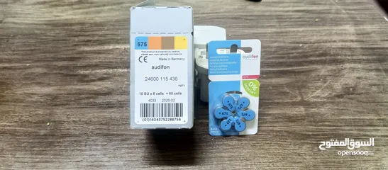  1 بطاريات سماعة اذن .صناعه ايطالي..جديده في كرتونتهاد....