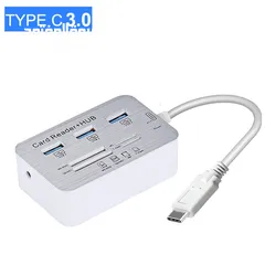  3 7 in 1 USB 3.1 Type-C To USB 3.0 Hub MS M2 SD TF Card Reader Hub