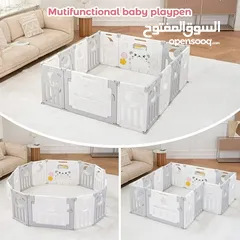  11 Baby Playpen,Dripex Foldable منطقة امنه للأطفال
