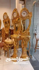  11 غرفه سفره فخمه مصريه حفر يدوي  ملبس ورق الذهب  استيراد مصر