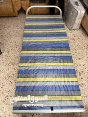  2 جديد وفرنا سرير حديد قابل للطي ومريح   سرير حديد ابيض قابل للطي    تصميم عملي وعصري