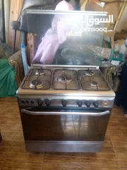  3 فرن غاز 5عيون  ستانلس