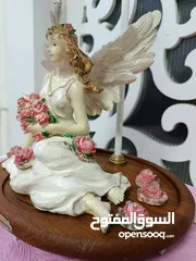  4 اضاءة غرفة جانبية تيبل لمب انتيك مجدد على شكل ملاك واجنحة ب اضاءة متعددة