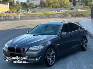  16 ‏‎سيارة BMW520i F10 لون نحاسي ميتالك فل الفل 2013 وارد الشركه تب نظافه