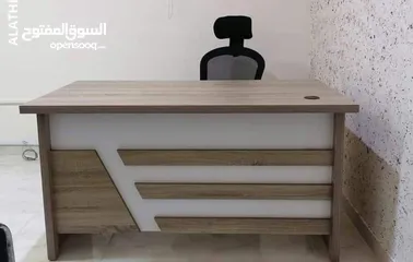  14 مكتب للدراسة والاستقبال مع 3 ادراج خشبية (خشبي) 120*60 تشكيلة مميزة من المكاتب بسعر المصنع