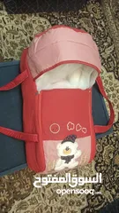  4 كرسي اطفال مع عجلات وقابل للطي وكوت نوم اطفال