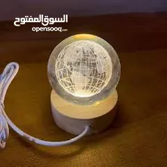  2 كرة زجاجية مضيئة .. هدية فاخرة ومميزة 3D  متوفرة باكثر من 15 تصميم مختلف