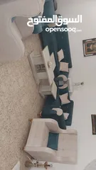  2 كنب شبه جديد الزرقاء الجديده