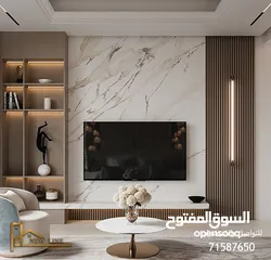  8 تصميم وتنفيذ جميع اعمال الديكور الداخلي والخارجي وبديل الخشب والرخام