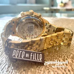  4 للبيع ساعة ذهب وألماس Pere et Fille جديدة لم تستخدم فل سيت  gold and diamond watch new