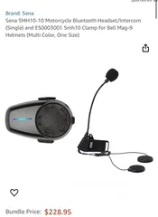  2 Sena 10 dual bluetooth headset