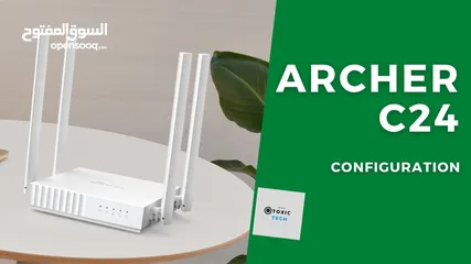  13 Dual-band Wi-Fi router tp-link archer c24 AC750 راوتر واي فاي تي بي لينك للانترنت 
