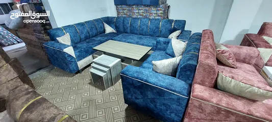  2 اطقم كنب كورنر جديد عدة الوان