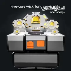  8 مصباح رأس LED مع بطارية قابلة لإعادة الشحن عبر USB،