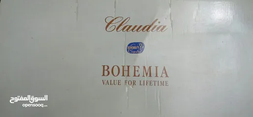  2 طقم كاسات كريستال اصلى Bohemia Claudia