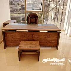  11 مكتب اداري 160*80 مع جانبية وطاولة وسط تفصيل خشب مستورد بسعر المنصع واعلى جودة وأقل الاسعار