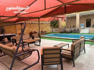  6 شاليه و مزرعه للايجار بالغور 50 دينار مسبح مدفأ 4*8 بدون عربون مع بلياردو و ترامبولين