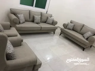  2 طقم كنب امريكي 7مقاعد فاخر جدا