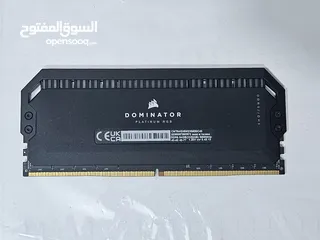  2 Corsair DOMINATOR PLATINUM RGB 32GB (1x32GB) DDR5 DRAM 5600MHz C40 Memory— Black جديد