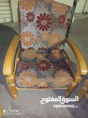  4 طقم مرس  سبع مقاعد خشب زان وكاله