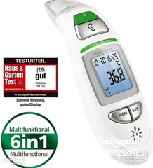  1 جهاز قياس حرارة الجسم( الجبهة ، الأذن ) ترمومتر لقياس الحرارة على الجبهة أو الأذن من شركة medisana