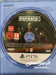  1 لعبة payday3 مستعملة شهر فقط