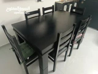  2 طاولة سفرة خشب زان ثقيل