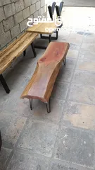  4 طاولة سفرة خشب طبيعي