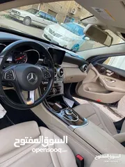  17 مارسدس c300 2017  بدون ايرباك لون نيلي داخل ابيض بدون صبغ بانوراما