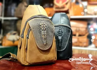  8 Handmade leather shoulder bags حقائب كتف جلدية مصنوعة يدويا