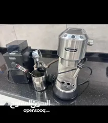  1 جهاز لعمل الكوفي + جهاز لطحن القهوه