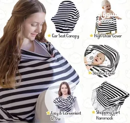  1 6 في 1 متعدد الاستخدامات– عملي وآمن لكل أم و طفل  Multi-Use Nursing Cover 6-in-1