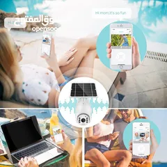  10 كاميرا طاقة شمسيه مدمجه ببطارية قابله لاعادة الشحن تدعم شريحة 4G للمراقبة عن بعد .