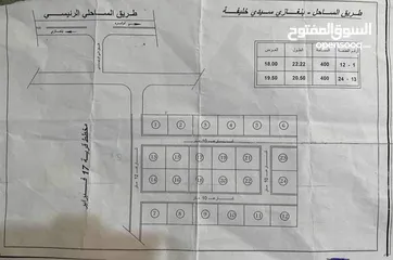  1 قطعة ارض للبيع بمنطقة سيدي خليفه (حي الاندلس)