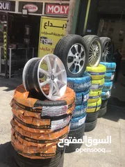  7 محل اطارات و جنطات كامل للبيع جاهز بداعي السفر