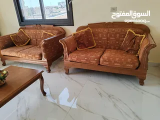 2 اثنان اطقم كنب تركي خشب قديم اصلي