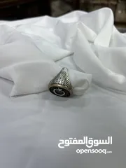  2 ‎الخاتم الفضي التركي عيار *925* بشعار *علم تركيا * (النجمة والهلال) بوزن *14.32 جرام* هو