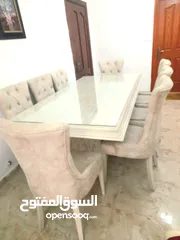  1 غرفة سفرة جديدة  8 كراسي