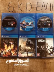  1 Rainbow six siege - assassin’s creed origin - COD advanced warfare - Metal gear solid V