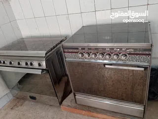  16 غاز 5عيون نحاس نظام 7مفاتيح بشتغل شواية وفرن مع بعض حجم80×60 فل ستانليس ستيل   موجود بالبقعة وعالفحص