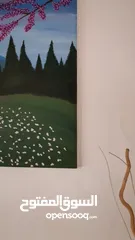  6 لوحة جبلية فنية بألوان هادئة – رسم يدوي مميز - رسم لوحات