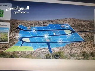  2 أرض للبيع في فرخة – مساحة 1000م – شارع من جهتين – إطلالة رائعة